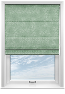 Florence Faux Suede, Light Jade - Twist&Fit Roman Blind